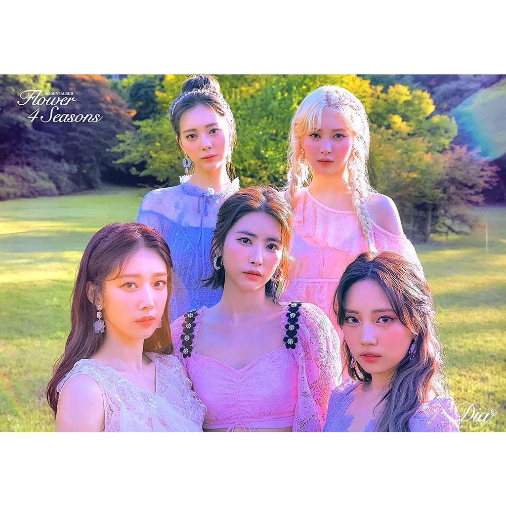 DIA 6TH MINI ALBUM 'FLOWER 4 SEASONS' Official Poster - Kpop Merchandise for Fans, Room Decor & Gift Idea