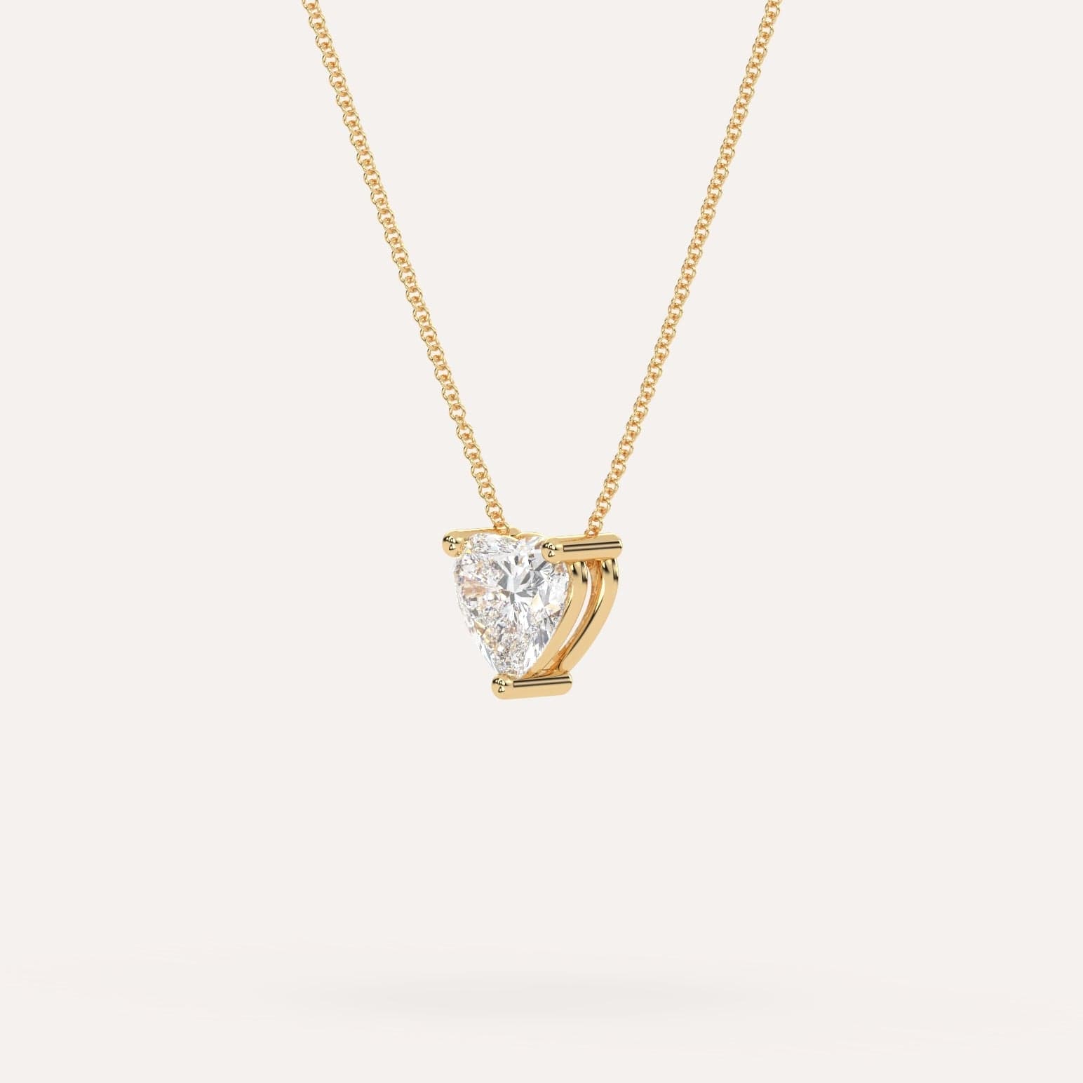 2 Carat Heart-Shaped Floating Diamond Necklace for Women - Elegant Valentine's Day Gift, Anniversary Jewelry & Romantic Date Night Accessory
