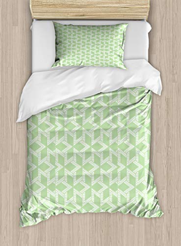 Pale Green and White