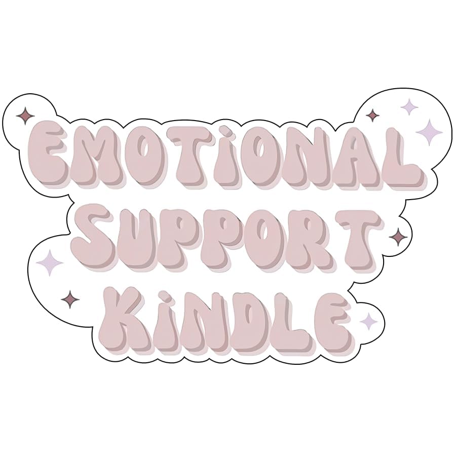 Emotional Support Kindle Sticker - 2 Inch Decorative Book Lover Stickers for Kindle, E-Readers, Laptops & Notebooks - Perfect Gift for Book Club Members, Teens & Adults - Great for Personalizing Your Reading Devices & School Supplies
