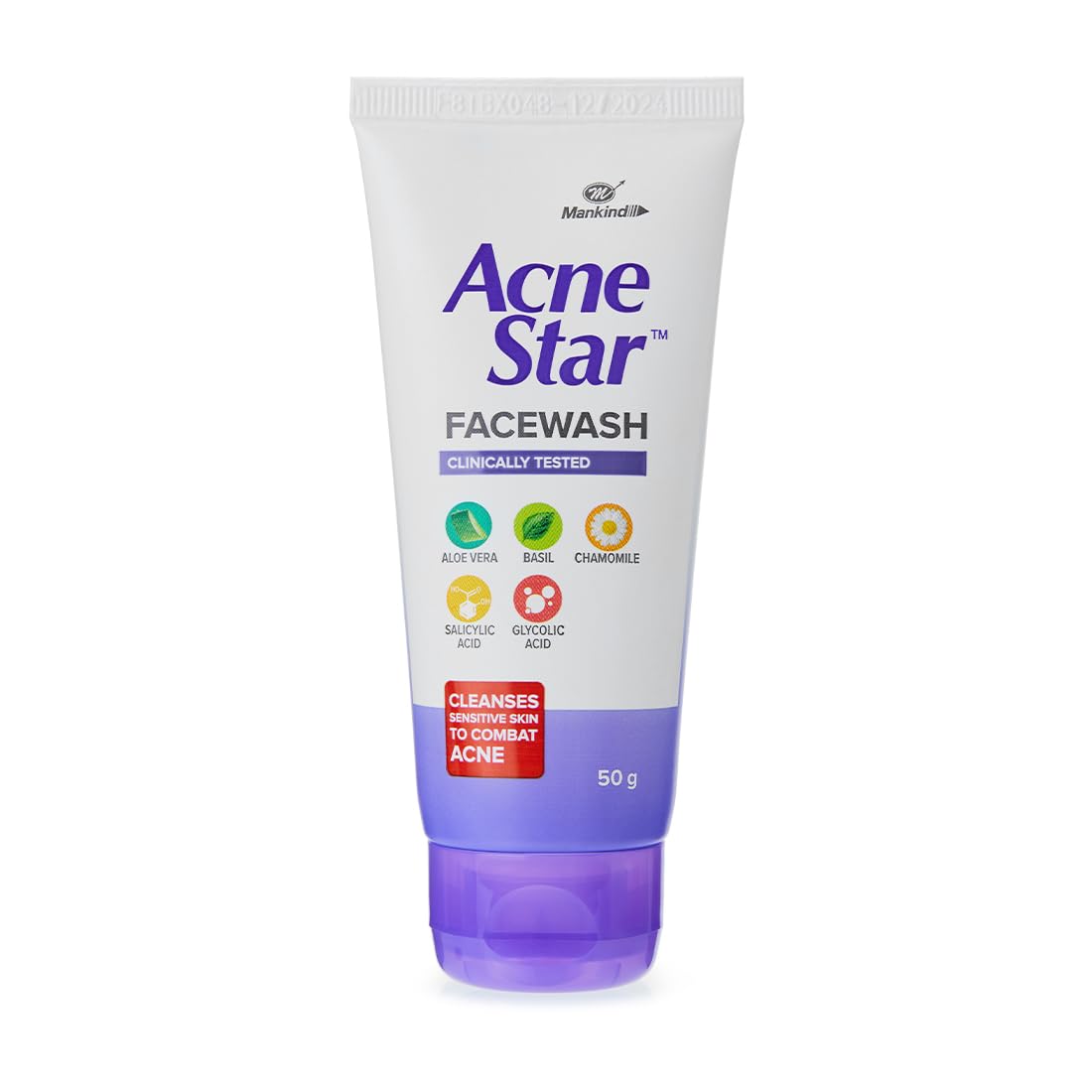 Acnestar Mankind Unisex Face Wash for Acne & Oily Skin - 50g x 2 Pack | Gentle Cleansing Formula with Natural Extracts | Perfect for Daily Skincare Routine & Travel