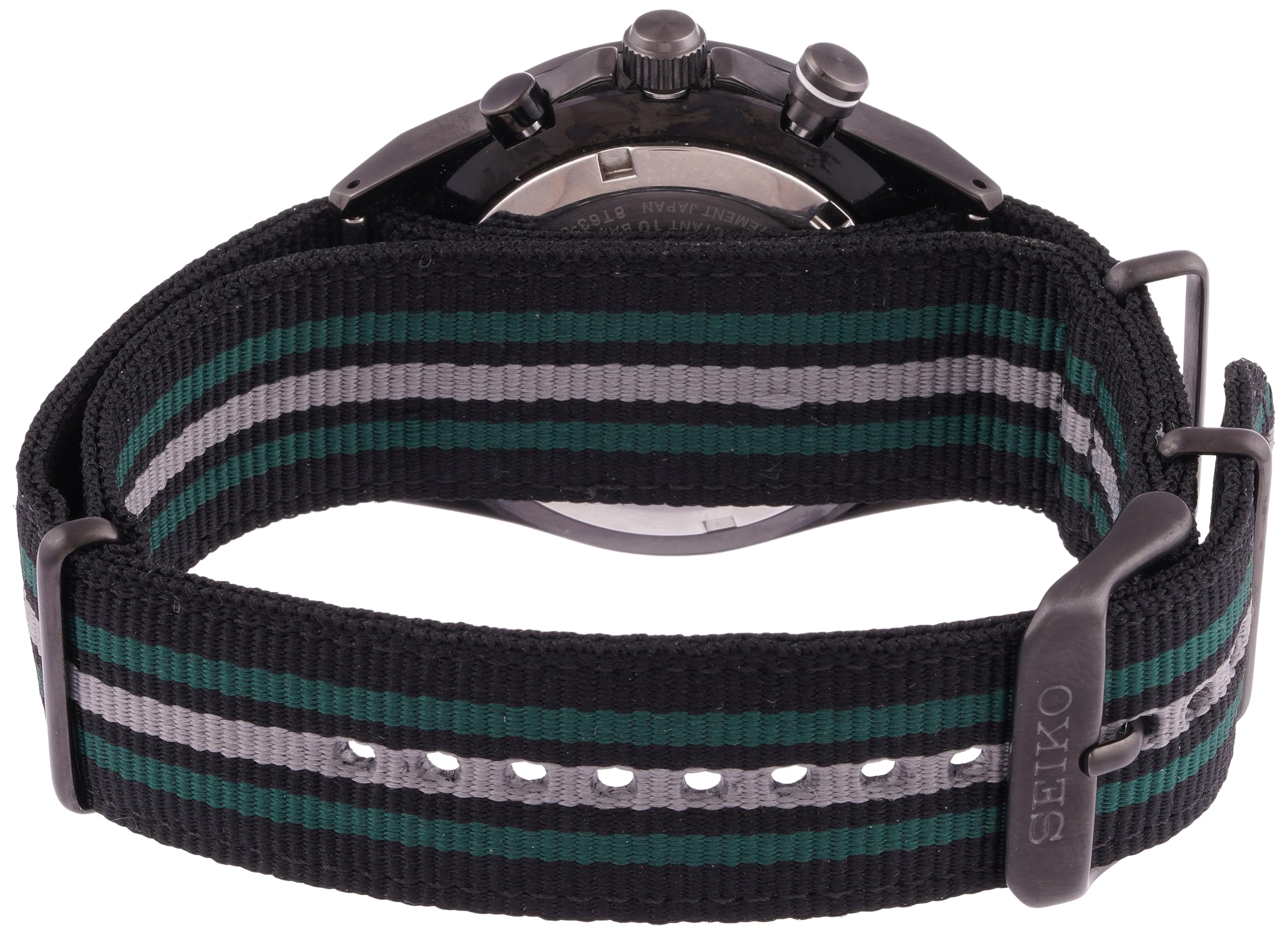 Seiko SSB411P1 Unisex Analog Quartz Watch with Nylon Strap - Water Resistant, Casual & Outdoor Wear for Men and Women