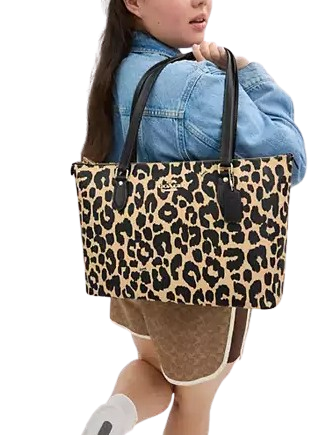 Coach Gallery Tote Bag with Leopard Print - Stylish Designer Handbag for Women | Perfect for Work, Travel & Everyday Use