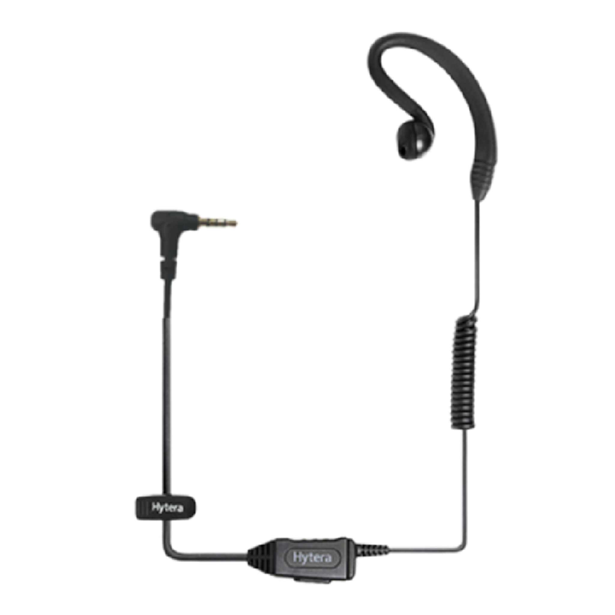 Hytera EHS30 C-Style Surveillance Earpiece with Noise-Canceling Microphone & PTT Button - Ideal for Security, Law Enforcement & Event Staff Communication