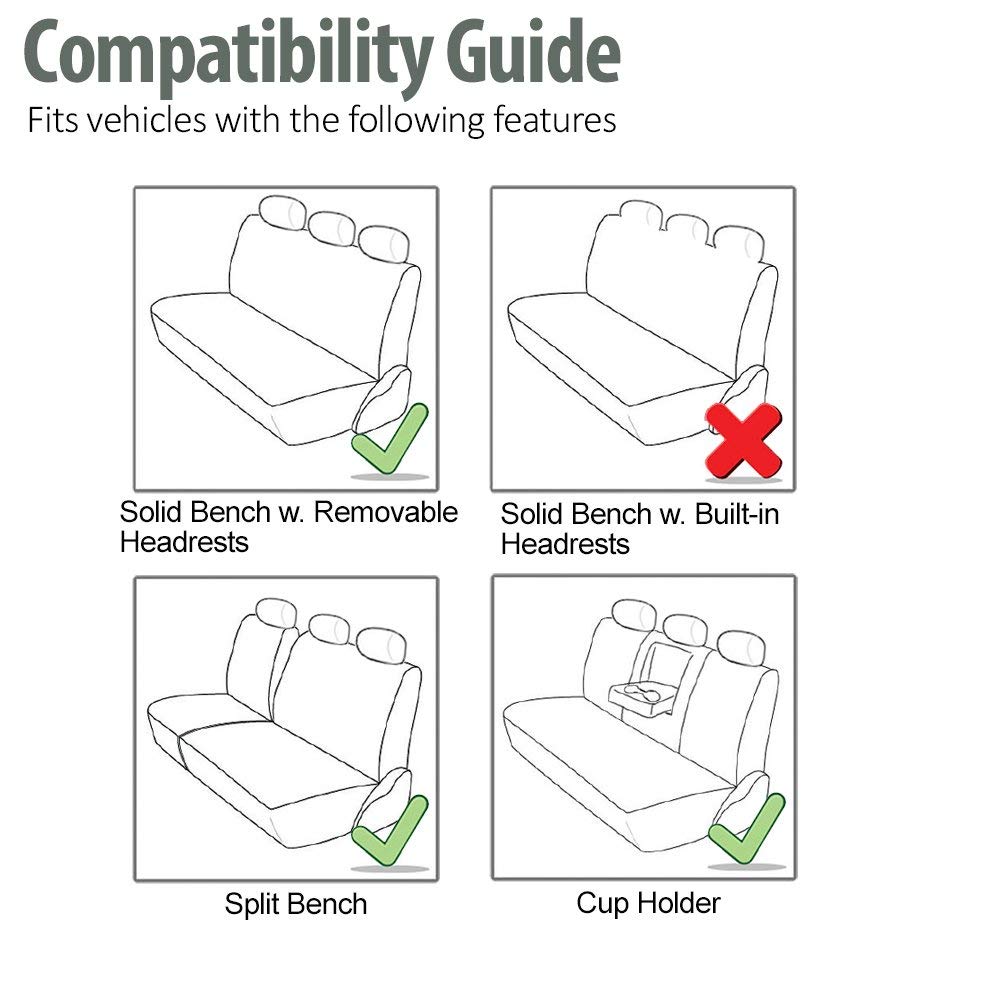 FH Group Pink Ultra Comfort Deluxe Leatherette Car Seat Cover - Waterproof Universal Fit for Cars, Trucks & SUVs | Rear Seat Protector for Daily Commute, Road Trips & Family Travel