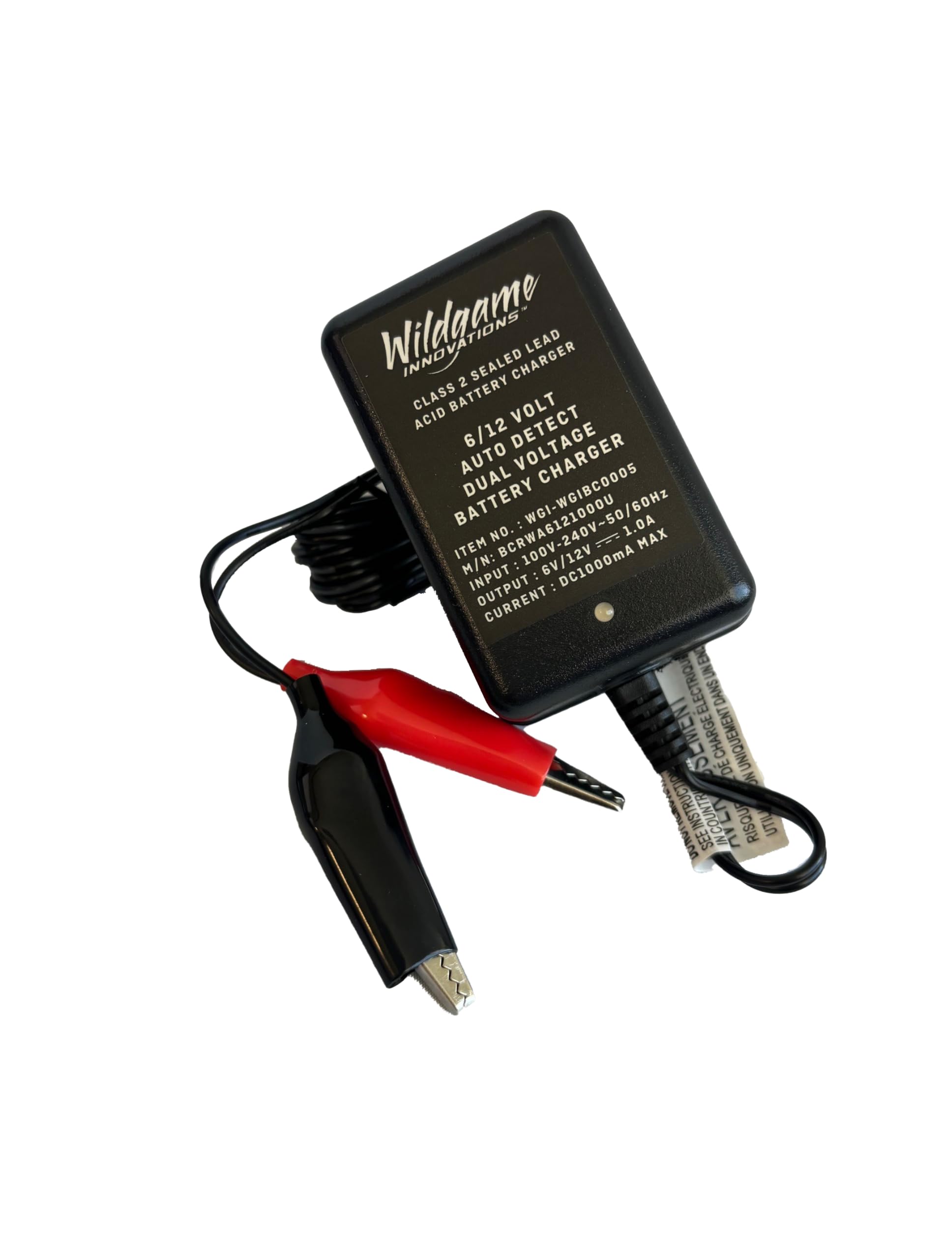 Wildgame Innovations eDRENALINE 6V/12V Battery Charger - Adjustable Voltage, LED Indicator, Long-Lasting Power for Game Feeders & Hunting Accessories - Perfect for Outdoor, Wildlife Observation & Hunting Scenes
