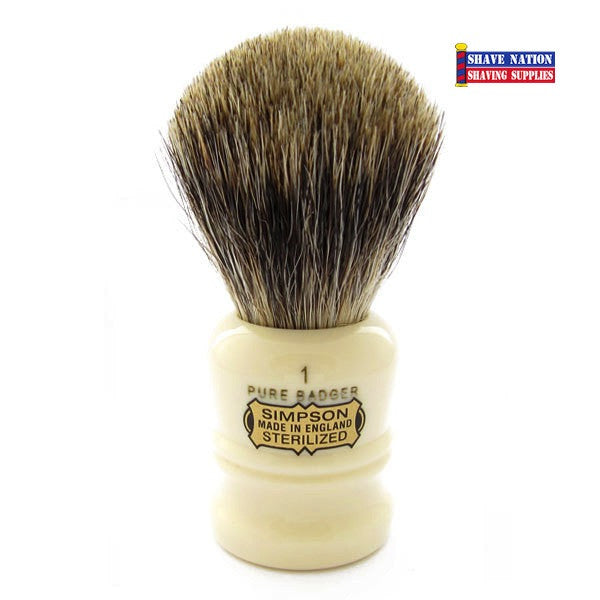 Simpsons Duke D1 Shaving Brush - Best Badger Hair for Wet Shaving - Perfect for Men's Grooming & Luxury Shave Kits
