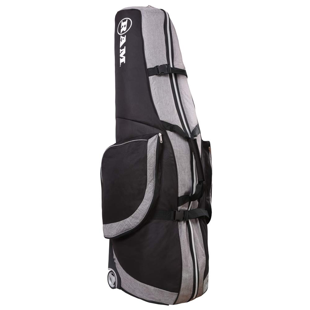 Ram FX Golf Travel Cover Deluxe Padded Wheeled Flight Bag - Durable Protection for Airline Travel & Storage