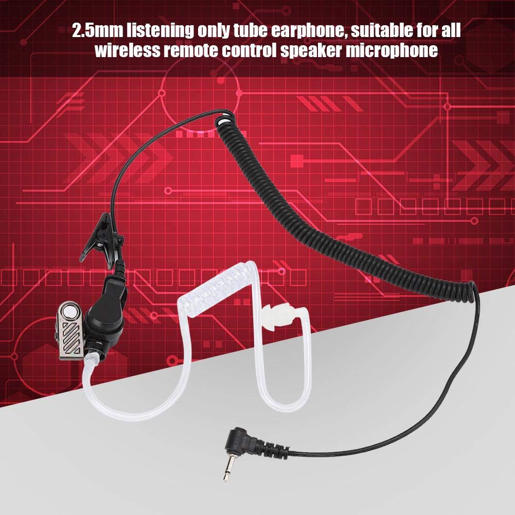 2.5mm Air Tube Earphone with Noise Canceling - Sensitive Acoustic Sound Tube Headphones for Walkie Talkie Radio | Perfect for Outdoor Activities, Security Work & Communication