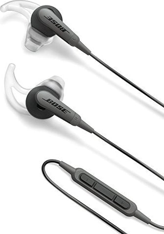 Bose SoundSport In-Ear Headphones with Mic for iPhone & Android - Sweatproof Wireless Earbuds for Running, Gym & Workout - Charcoal Black