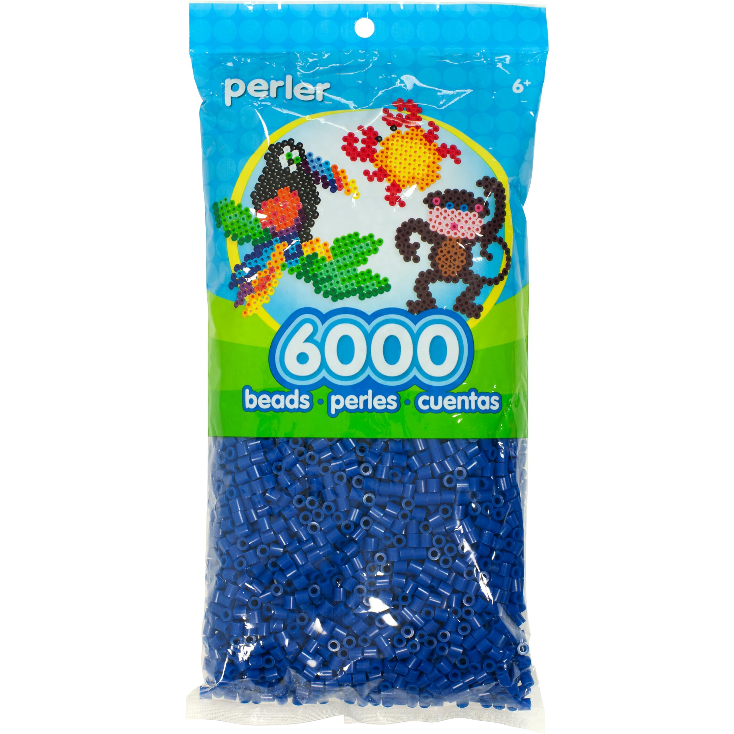 6000pcs Dark Blue Perler Beads for DIY Crafts - Fuse Beads Kit for Kids & Adults - Perfect for Jewelry Making, Home Decor & Party Favors