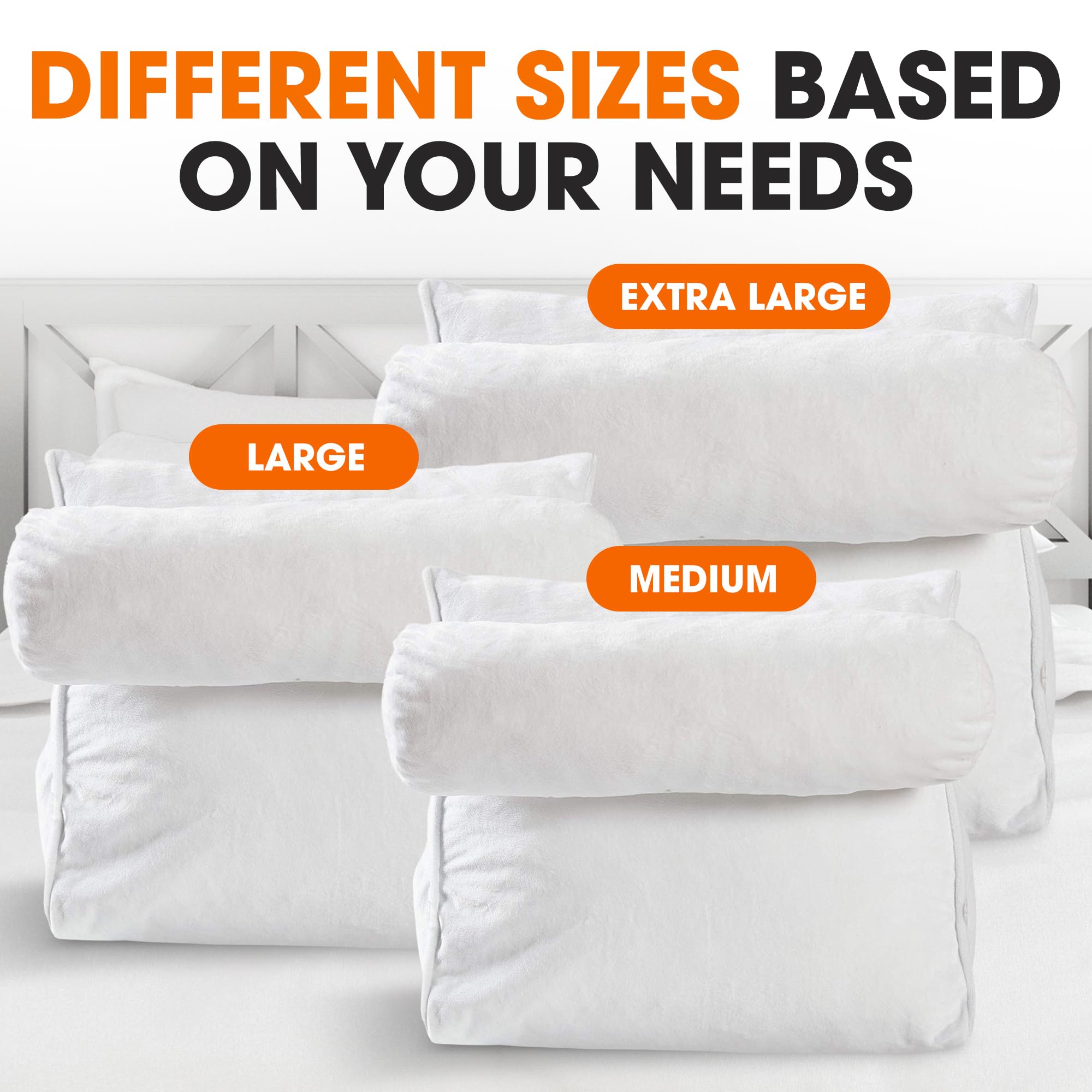 **Cheer Collection Memory Foam Reading Wedge Pillow – Adjustable Back Support Pillow for Couch, Bed & Chair – Comfortable TV & Reading Pillow for Adults & Kids (White) – Perfect for Relaxing, Watching TV & Reading in Bed**