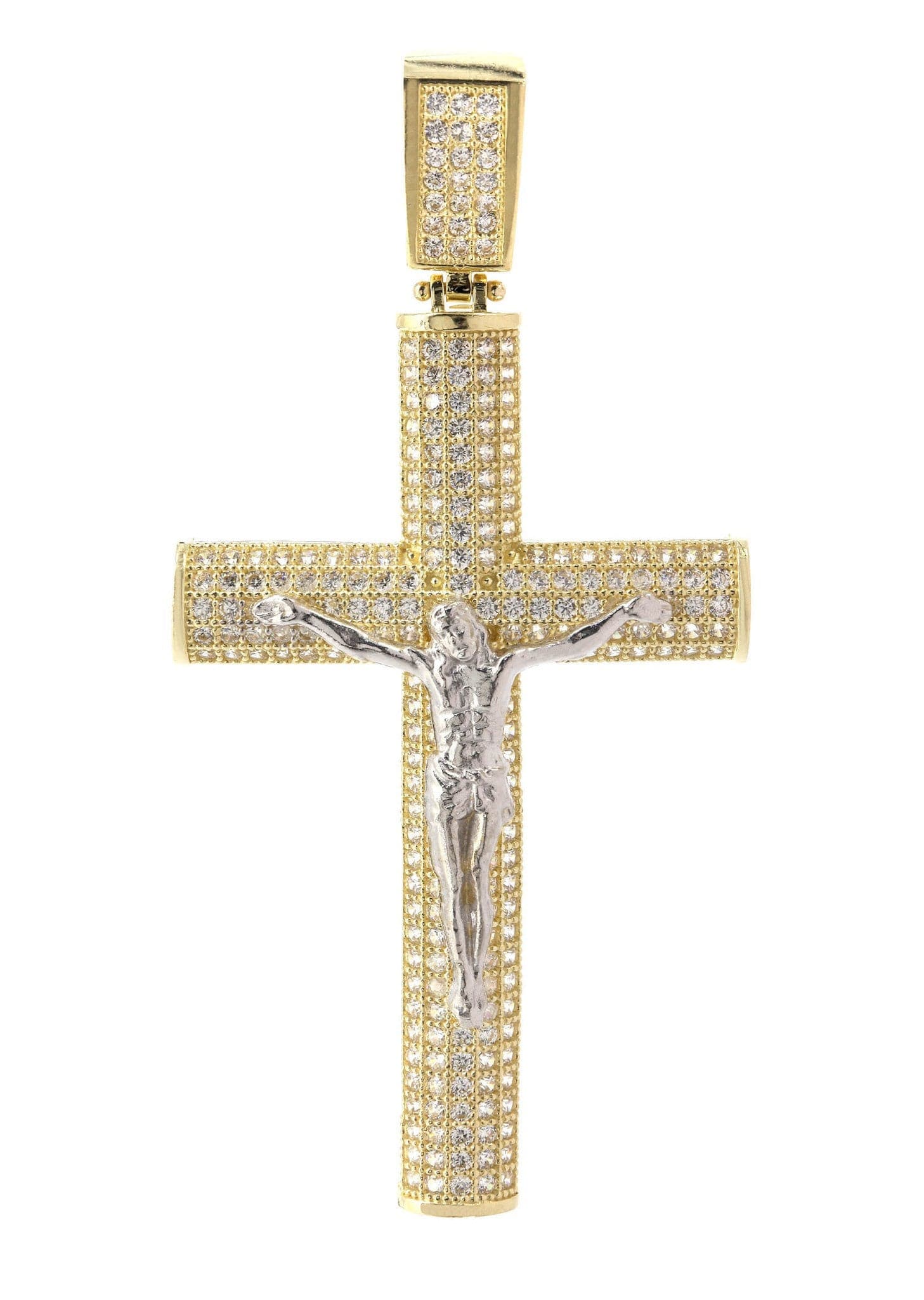 10K Gold Cross Pendant for Women & Men - 7.4 Grams Religious Jewelry - Perfect for Baptism, First Communion & Everyday Wear