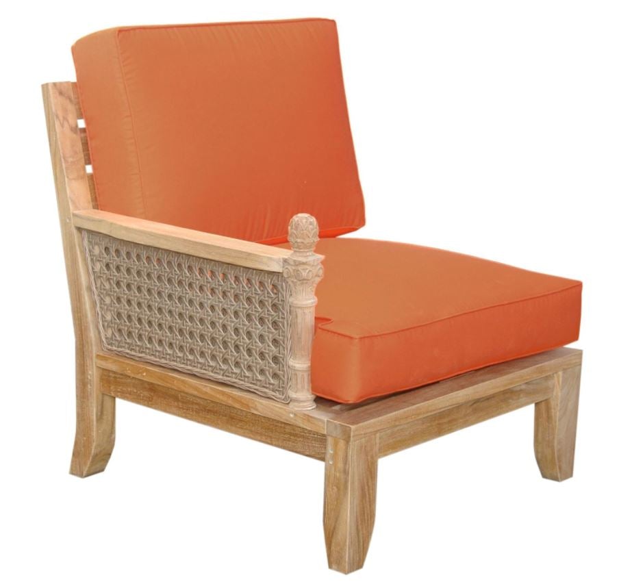 Anderson Teak Luxe Right Modular DS 502 - Premium Outdoor Sectional Sofa Set for Patio, Garden & Poolside - Weather-Resistant Teak Wood Furniture with Cushions