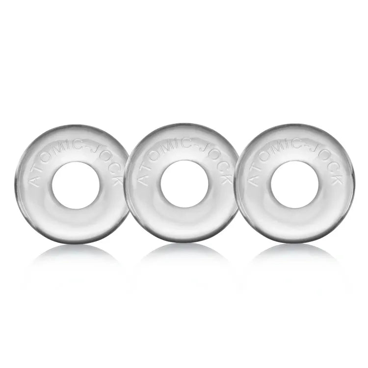 Oxballs Ringer Cock Ring 3-Pack - Clear Silicone Stretchy Penis Ring for Enhanced Pleasure & Erection Support - Perfect for Couples & Solo Play