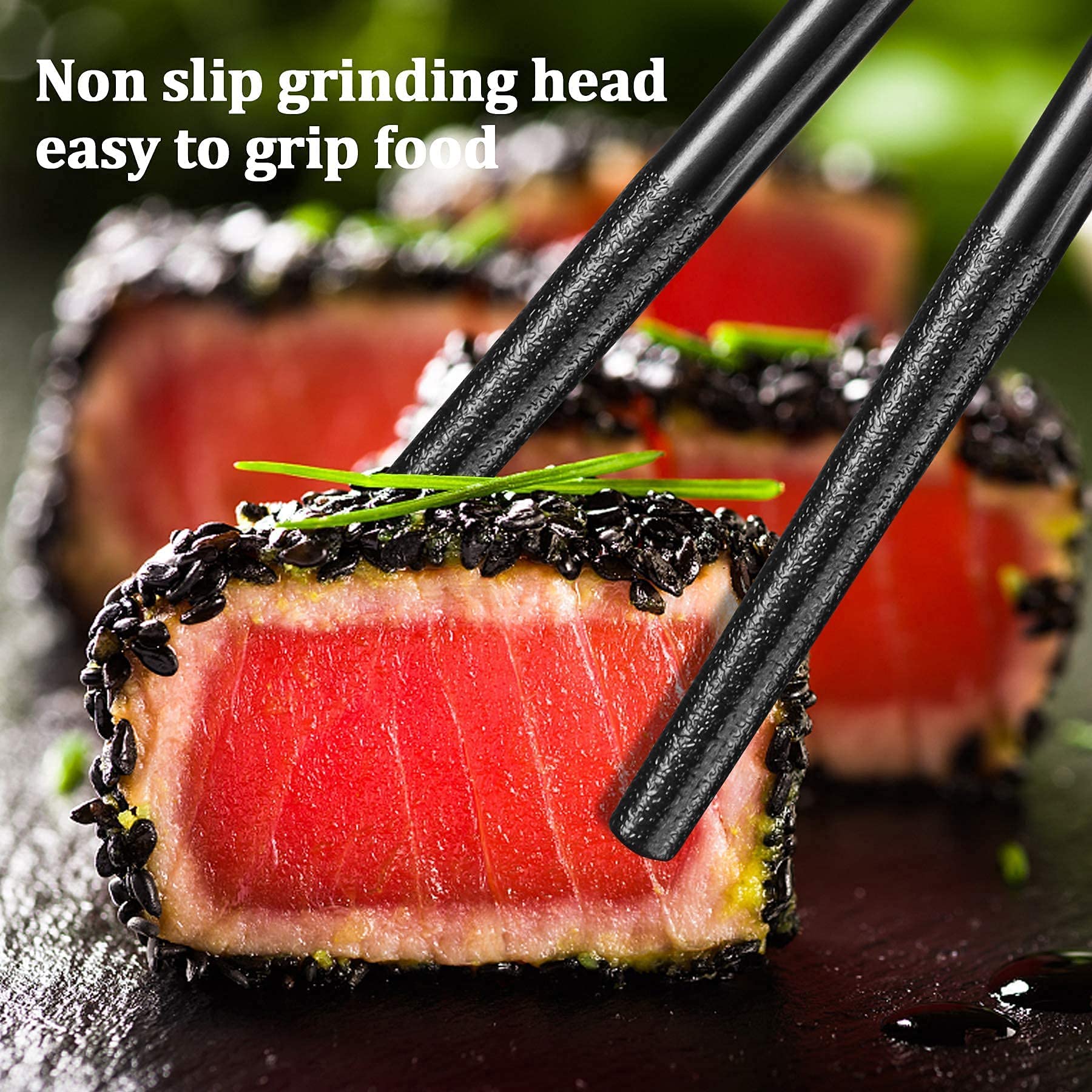 10 Pairs Reusable Fiberglass Chopsticks - Dishwasher Safe, 9.5 Inches, Multicolor - Perfect for Asian Cuisine, Sushi, Noodles & Home Dining