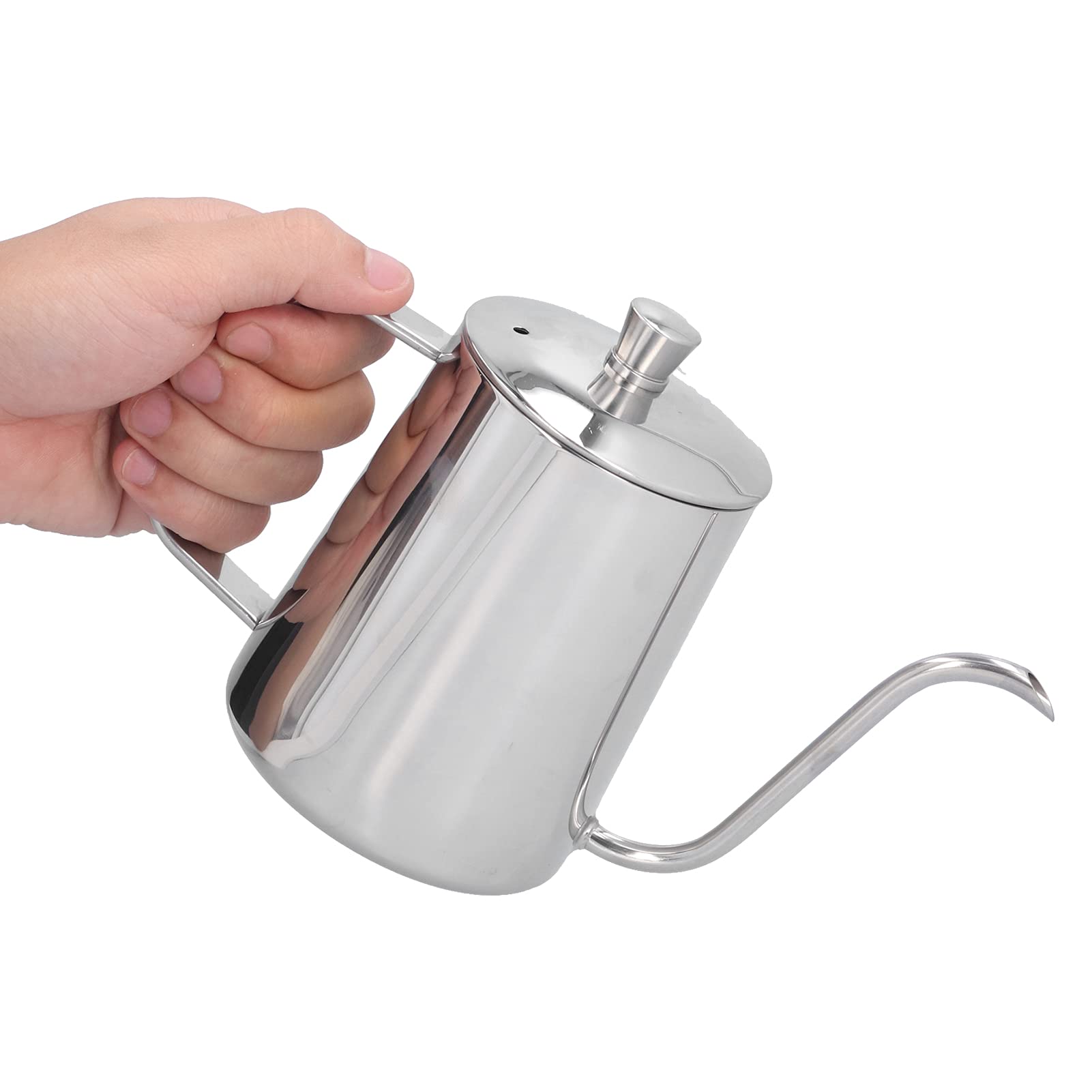 Stainless Steel Gooseneck Kettle 600ml - Perfect for Pour Over Coffee & Home Brewing