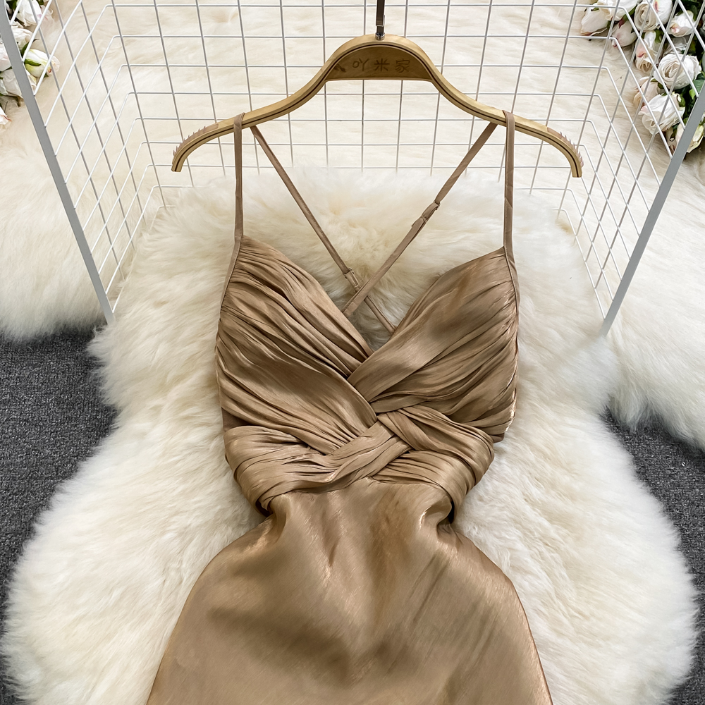 Elegant Fairy Backless Spaghetti Strap Evening Dress for Women - Perfect for Prom, Cocktail Party & Date Night