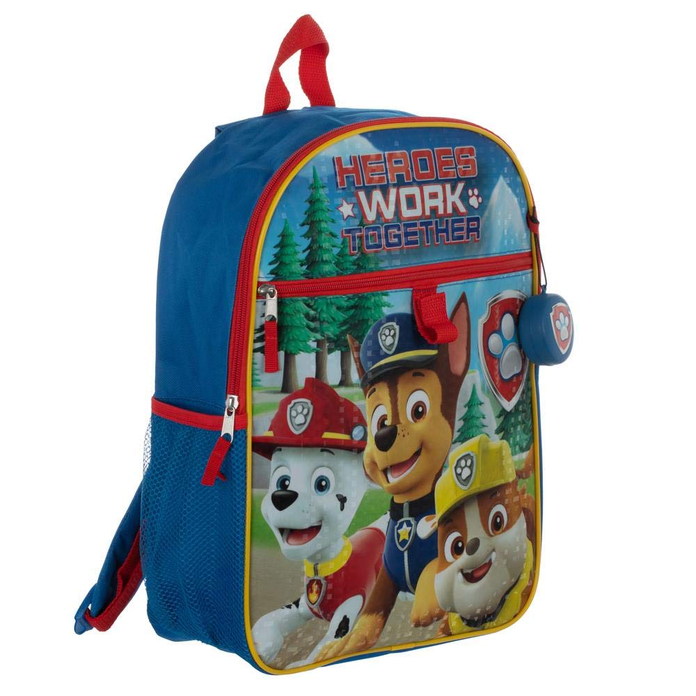 Paw Patrol Nickelodeon Backpack Set for Kids - Durable School Bag with Lunch Box & Water Bottle - Perfect for School, Travel & Daycare Adventures