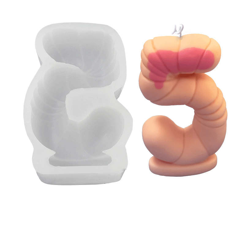5-Piece Number Digital Silicone Candle Mold Set - 145mm Height - Perfect for DIY Birthday Candles, Wedding Decorations, and Home Crafting Projects