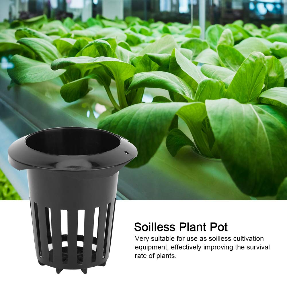**AMONIDA Durable Hydroponic Plant Pot - Heavy Duty Soilless Garden Planter for Indoor Greenhouse, Home & Office Plant Cultivation (Black) - Perfect for Herbs, Vegetables & Flowers**