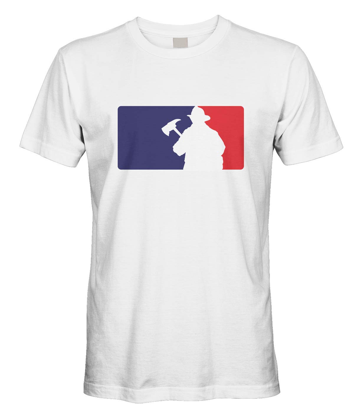Cybertela Men's Firefighter T-Shirt with Emblem Flag Design - Comfortable Casual Wear for Firefighters, First Responders, and Supporters