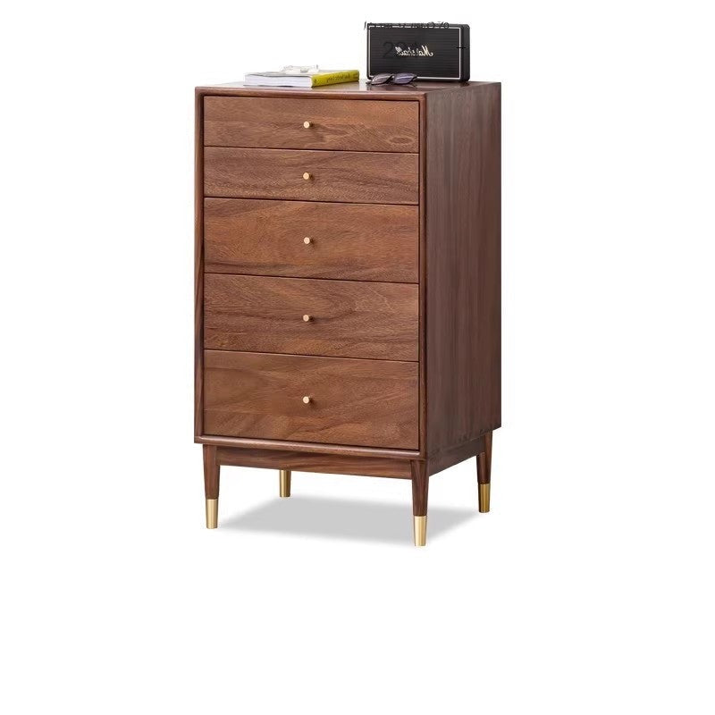 Solid Black Walnut & Oak Wood Drawer - Modern Porch Cabinet for Outdoor Storage & Entryway Organization | Perfect for Patio, Deck, and Garden Decor