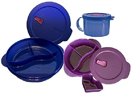 Tupperware CrystalWave Microwave-Safe Food Storage Containers Set of 3 | BPA-Free Plastic Meal Prep Bowls with Lids | Perfect for Leftovers, Meal Prepping & Office Lunches
