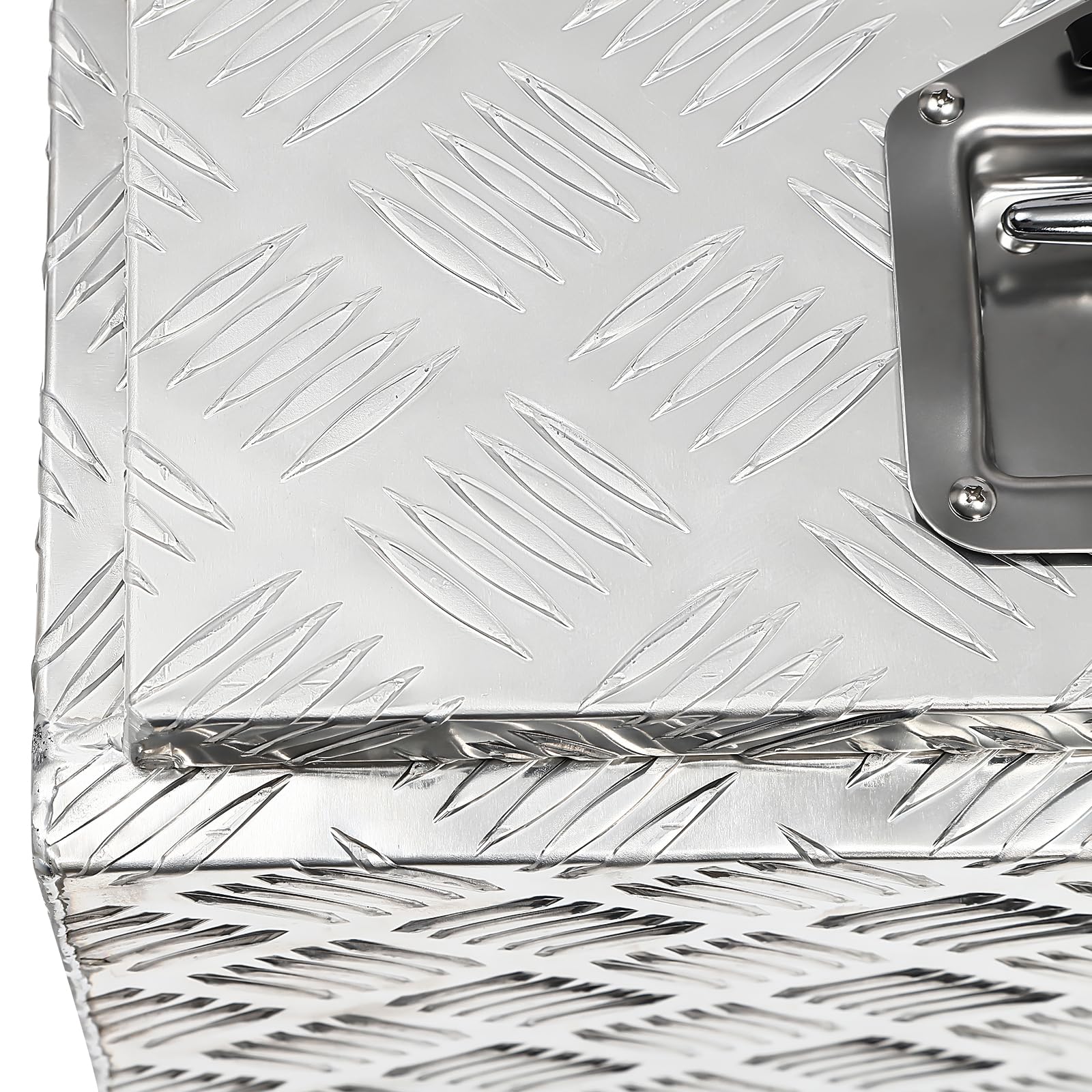 Heavy Duty Aluminum Underbody Tool Box with Lock & Keys - Waterproof RV & Truck Storage Organizer (17x18x18 in, Silver) - Perfect for Pickup Truck Beds, Trailers & Outdoor Equipment Storage