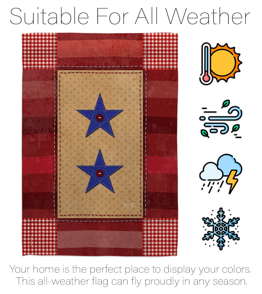 Breeze Decor Americana Military Garden Flag 13x18.5in - Patriotic Outdoor Decor