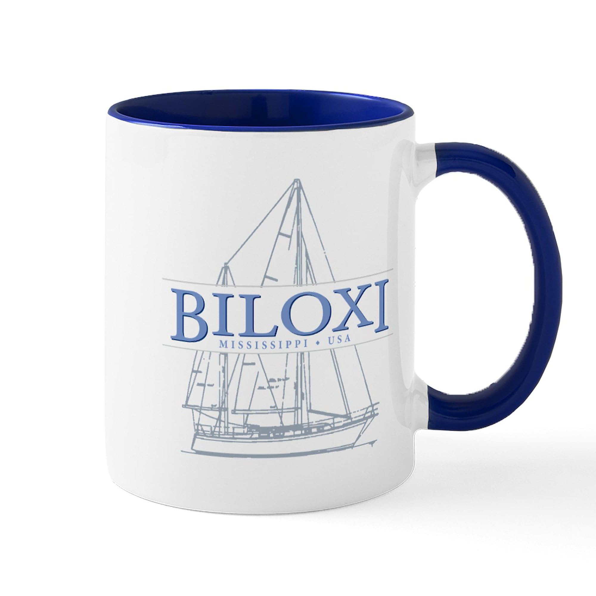 Biloxi Mississippi Ceramic Coffee Mug - 11 oz (325 ml) | Custom Printed Travel Souvenir | Perfect for Coffee, Tea, or Hot Chocolate at Home, Office, or Gifts