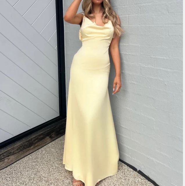 Elegant A-Line Satin Evening Gown with Pearl Strap - Long Prom Dress J2686 for Formal Parties, Weddings & Special Occasions