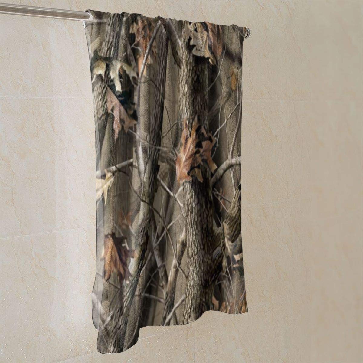 Premium Hunting Autumn Camo Microfiber Towels - 15.7x27.5 Inch Super Absorbent Quick Dry Hand & Face Towels for Bath, Gym, Spa - Perfect for Outdoor Adventures, Camping & Hunting Trips