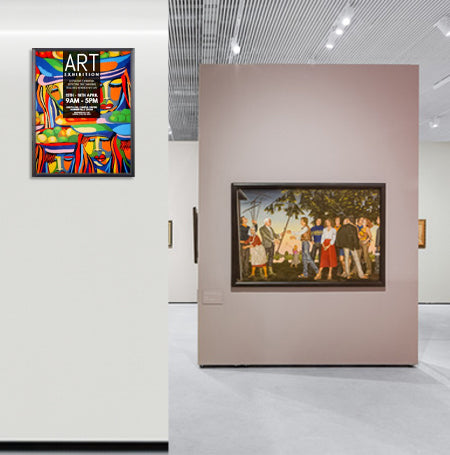 16x20 Poster Frame - SwingFrame Wide Face Metal Display with Quick Change Swing Open Design | Perfect for Home Decor, Office Art, and Gallery Exhibitions