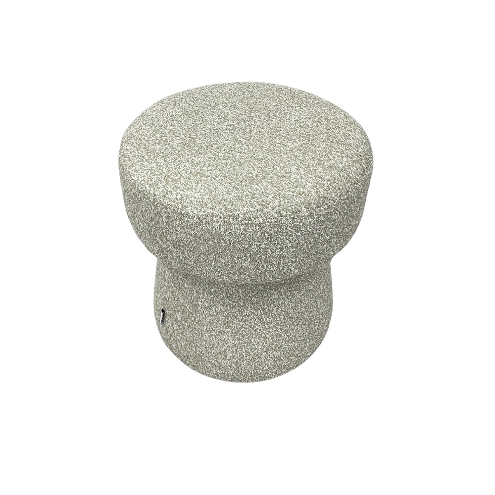 Nordic Ottoman - Modern Round Storage Ottoman with Linen Fabric, Footrest & Coffee Table for Living Room, Bedroom & Nursery - Perfect for Home Decor & Extra Seating