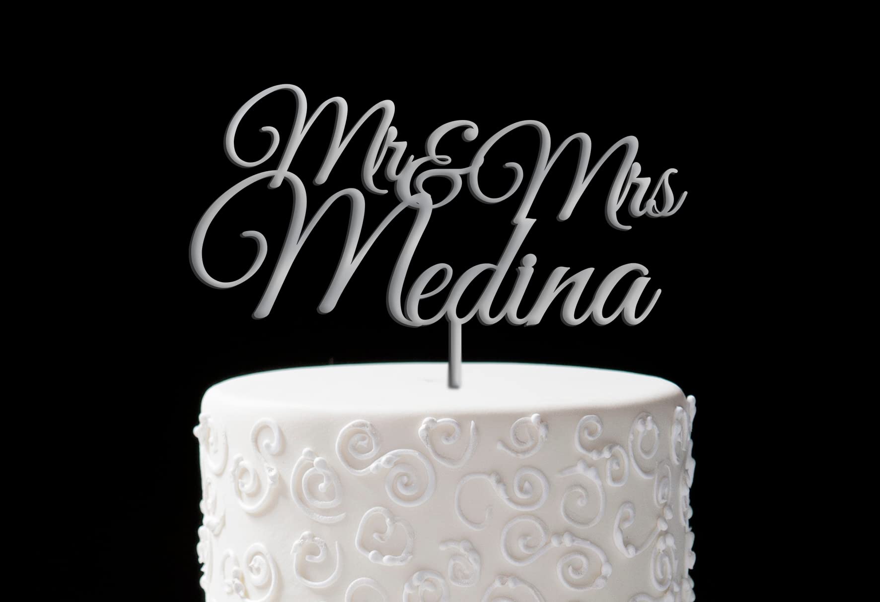 Personalized Rustic Wedding Cake Topper - Custom Mr & Mrs Anniversary Cake Decor - Unique Handmade Cake Topper for Weddings, Anniversaries & Special Celebrations