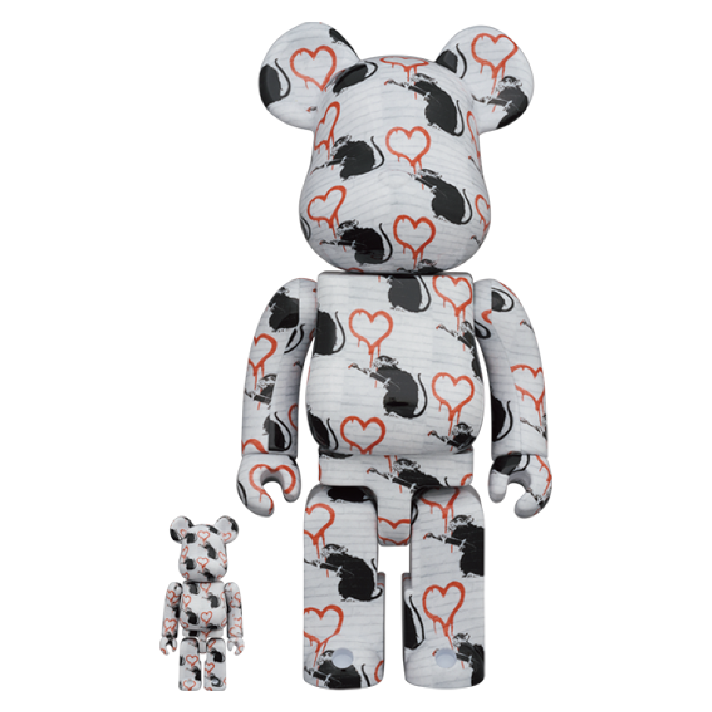 BE@RBRICK LOVE RAT 100% & 400% Collectible Art Toy - Limited Edition Bearbrick Figures for Display & Gifting - Perfect for Home Decor, Office Display, and Anime Collections