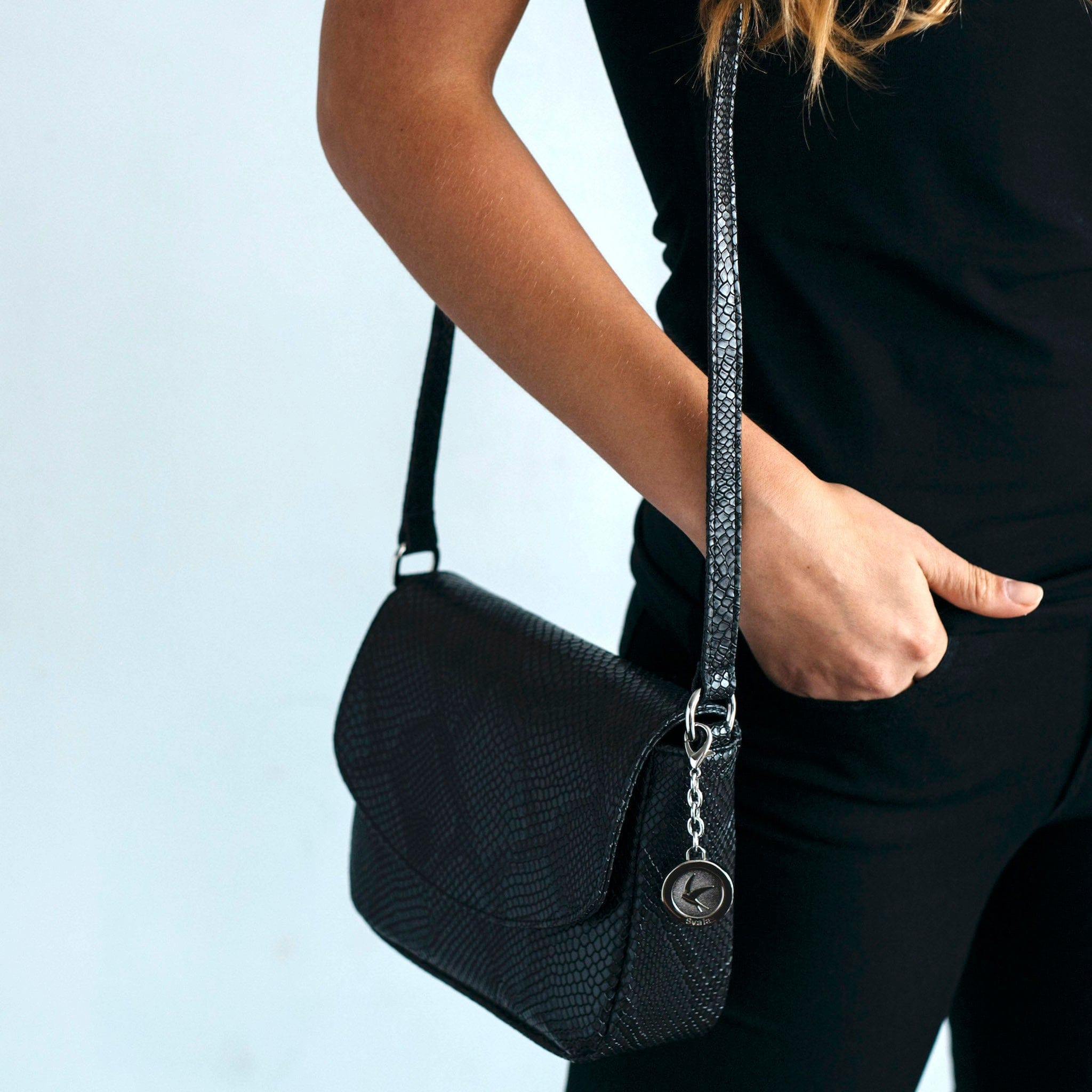 Tashi Vegan Leather Crossbody Bag for Women - Stylish & Lightweight Shoulder Purse | Perfect for Work, Travel & Everyday Use | Black