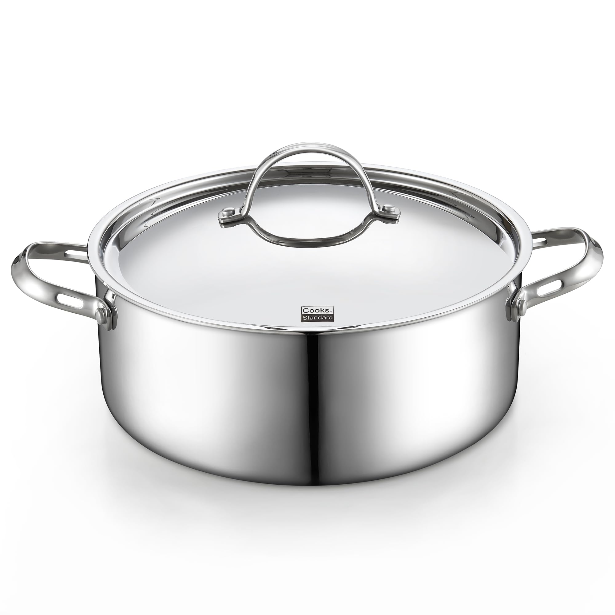 Premium 7-Quart Stainless Steel Stock Pot with Lid – Multi-Ply Clad Induction Cookware for Pasta, Canning & Dutch Oven Cooking – Ideal for Home Chefs & Professional Kitchens