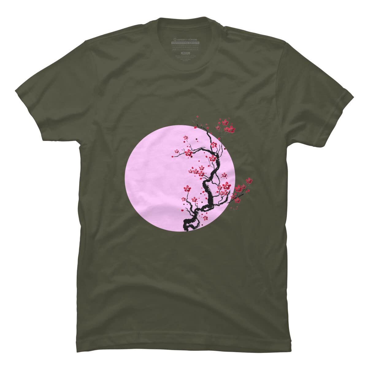 AnimeStyles Cherry Blossom Tree Graphic T-Shirt for Men - Soft Cotton Casual Tee for Spring Outfits, Anime Fans & Streetwear Fashion