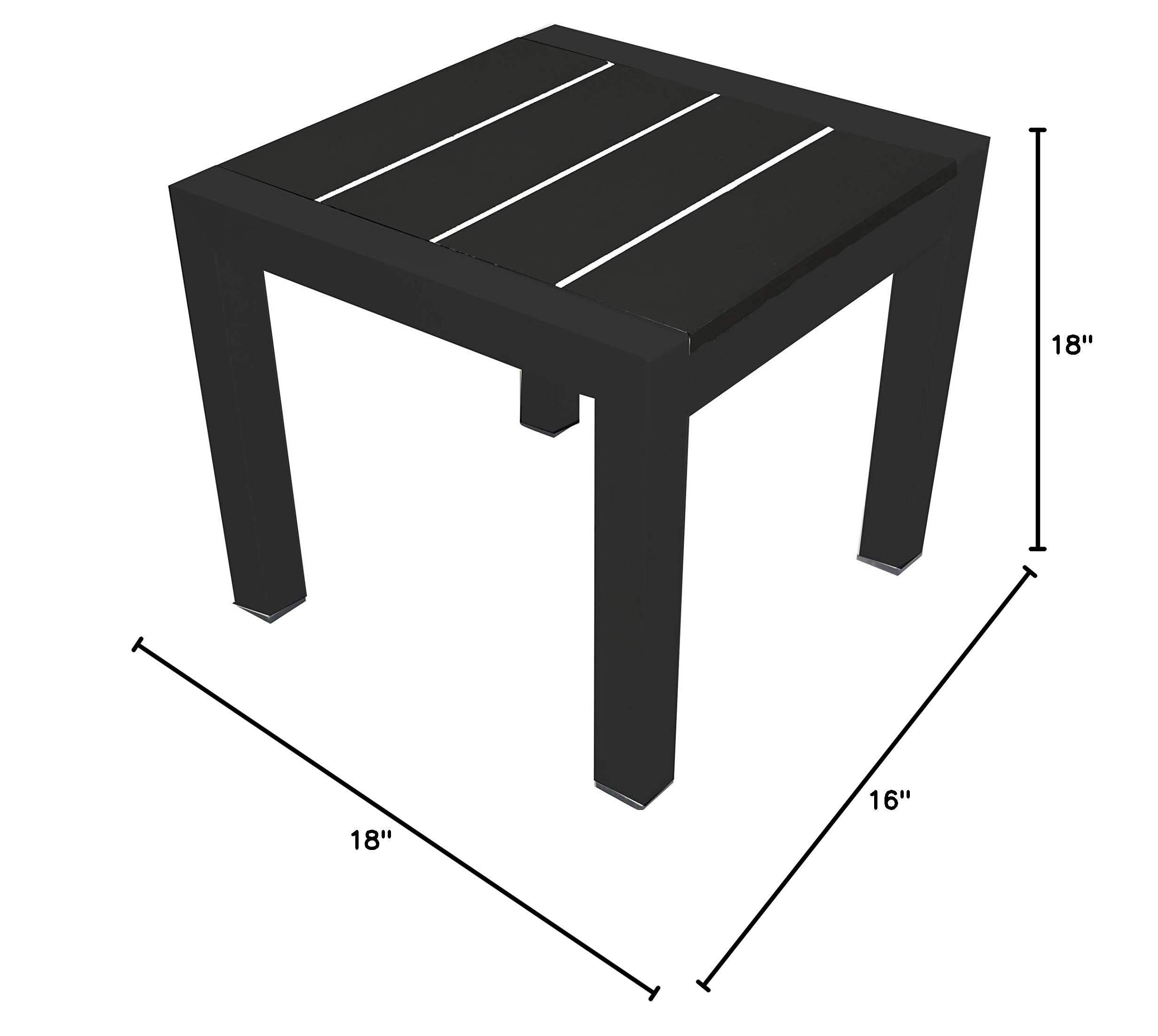Joseph ST BLKBLK Modern Side Table in Black - Perfect for Living Room, Bedroom, or Office Accent Furniture