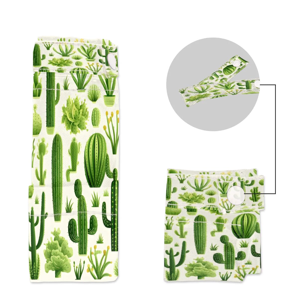 Waterproof Green Cactus Wet Dry Bag 2-Pack - Reusable Travel Laundry Bag, Swimsuit Storage & Cloth Diaper Organizer for Beach, Pool, Gym, Yoga - Ideal for Swimming, Baby Care & Sports Activities