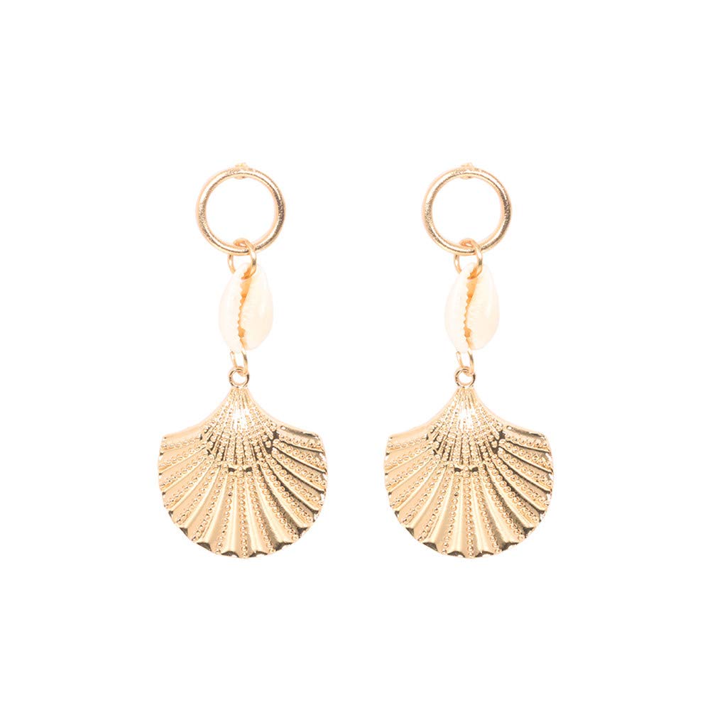 Stylish Acrylic Geometric Tassel Earrings for Women - Irregular Gold Metallic Fashion Earrings - Perfect for Parties, Dating & Everyday Wear (One Size)