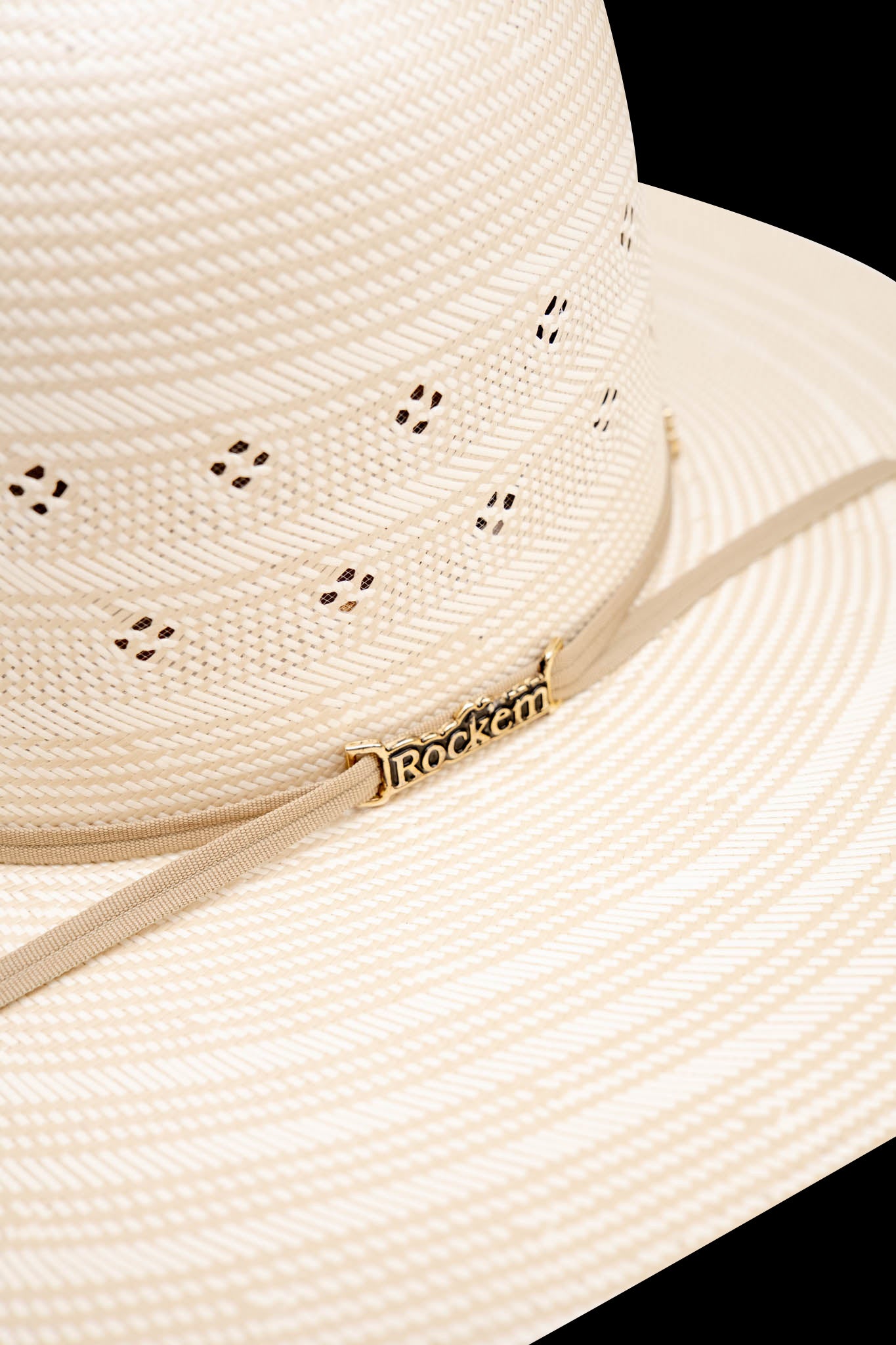 Rock'em 100X Outlaw Open Crown Straw Cowboy Hat for Men - Western Style Sun Protection for Outdoor Ranchers, Farmers & Country Music Fans