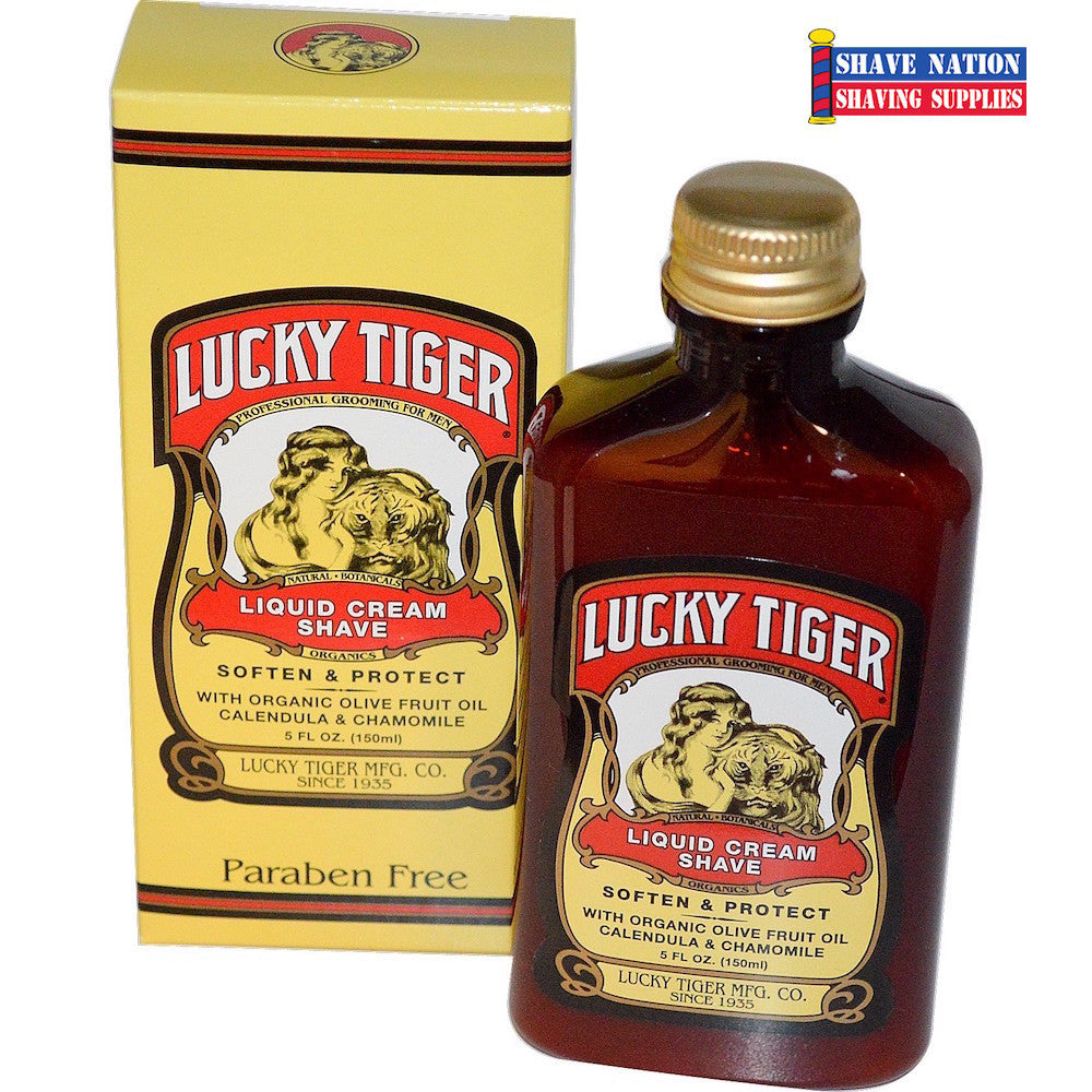 Lucky Tiger Liquid Cream Shave - Soothing & Hydrating Shaving Cream for Men - Perfect for Sensitive Skin & Daily Shaving Routine
