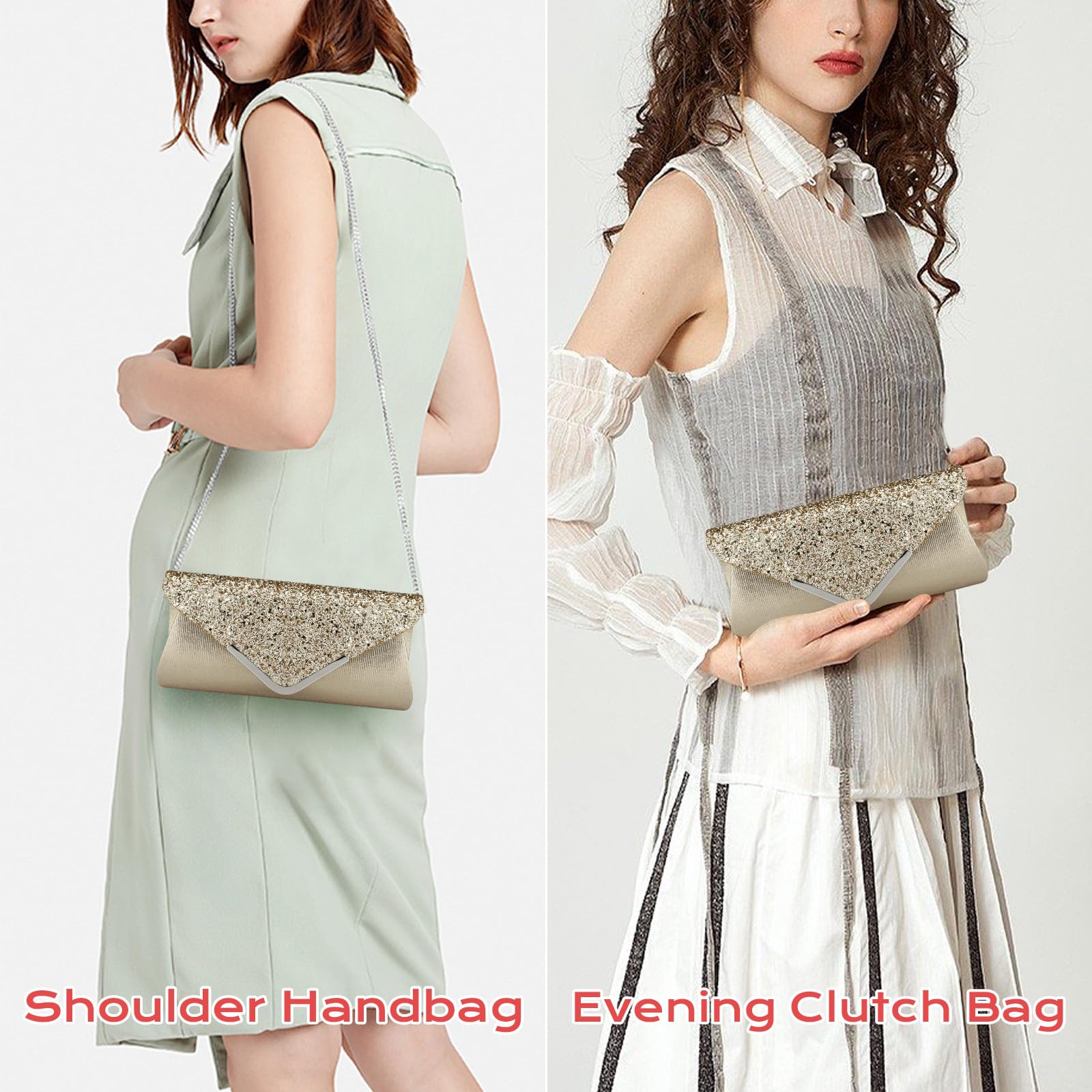 Elegant Women's Evening Clutch Purse - Party Shoulder Handbag for Weddings & Special Occasions | Perfect for Prom, Gala & Formal Events