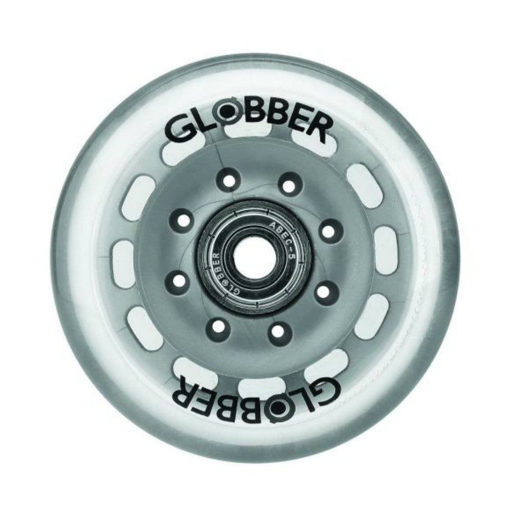 Globber WIDE 80mm Clear Scooter Wheels - High-Performance Replacement Wheels for Kids & Adults - Perfect for Commuting, Tricks & Outdoor Adventures