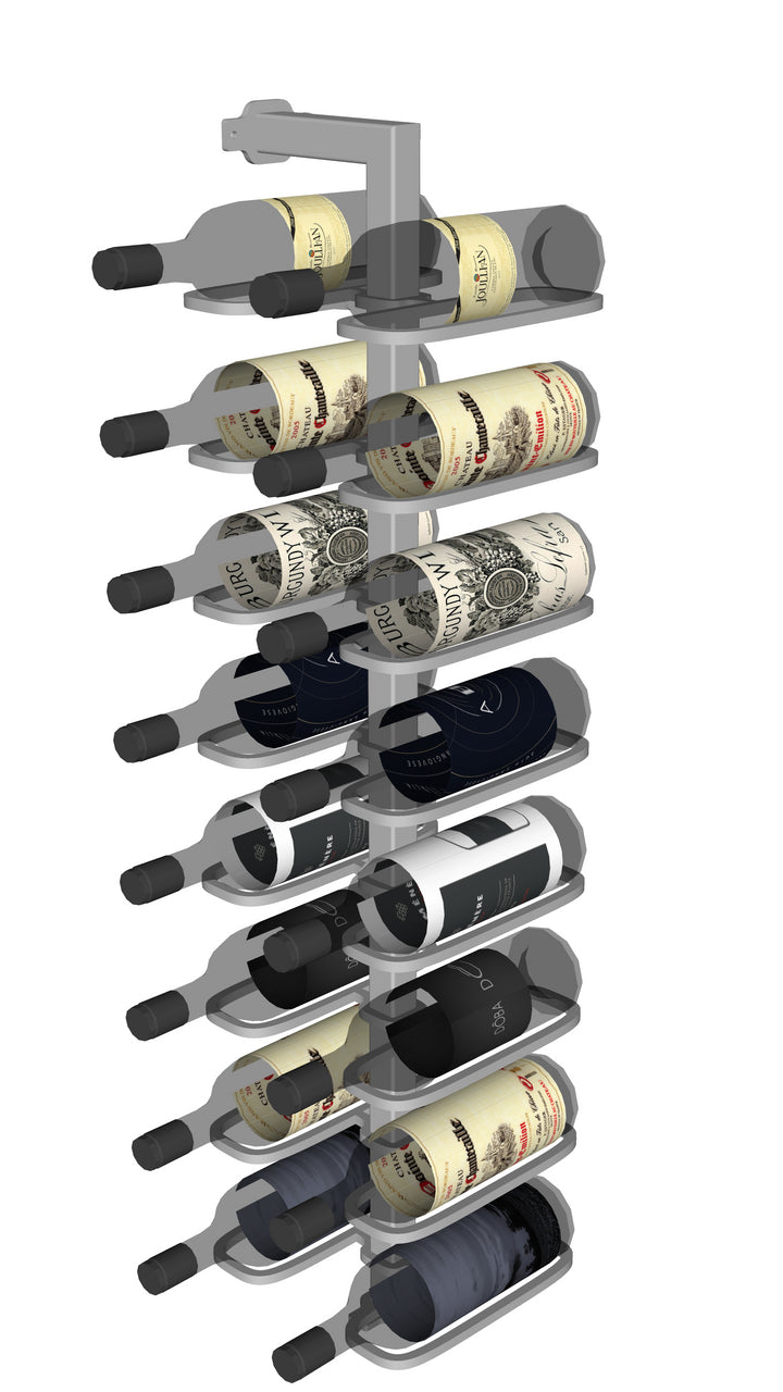 Urban Ironcraft Floor to Wall Wine Racks - Double Bottle Label Facing Pillar Series | Space-Saving Wine Storage for Home, Bar & Restaurant Decor
