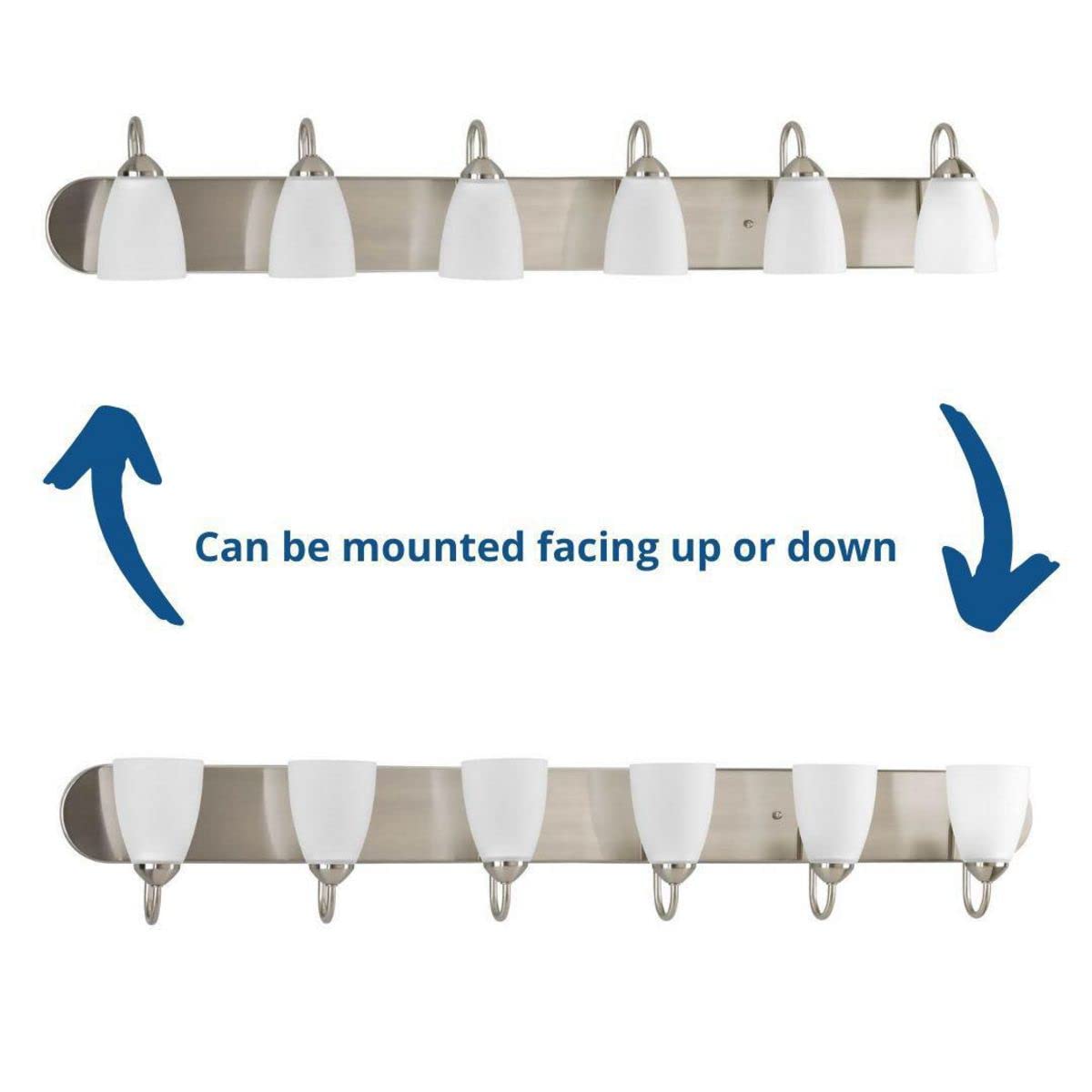 6-Light Brushed Nickel Bathroom Vanity Light with Etched Glass - Elegant Traditional Style for Bathroom, Powder Room, and Dressing Area Lighting