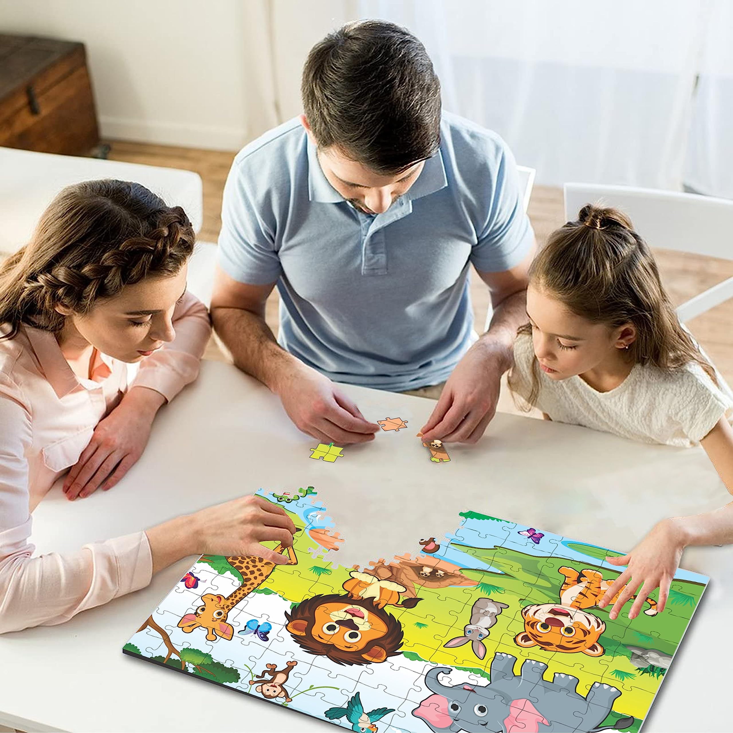 Ankit Toys & Games Jungle Park Jigsaw Puzzle for Kids Ages 6+ – Educational Animal Puzzle with Vibrant Illustrations to Develop Problem-Solving & Spatial Skills | Perfect for Solo Play, Family Game Night & Classroom Learning Activities